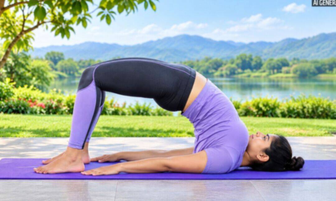 Setu Bandhasana may help reduce stress, strengthen spine