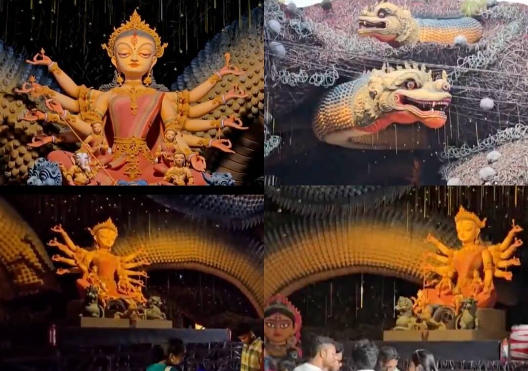Video shows dragon-themed Durga Puja pandal in Kolkata |