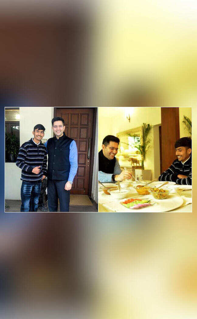Raghav Chadha hosts Blinkit delivery boy after his viral video showed low pay for deliveries 