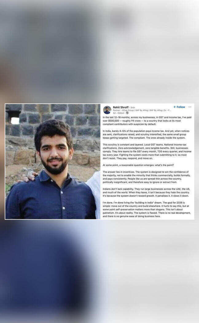 I'm done with 'build in India' dream, will leave India: Entrepreneur on paying ₹4 crore tax