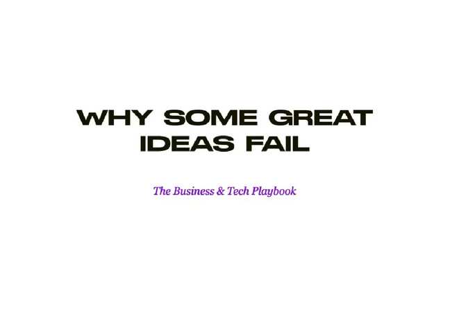 Why do startup ideas fail without execution fit?
