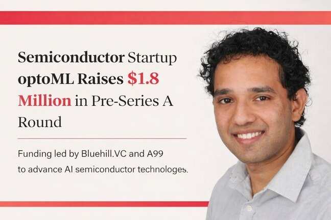Startup optoML raises $1.8 mn to build energy-efficient AI chips