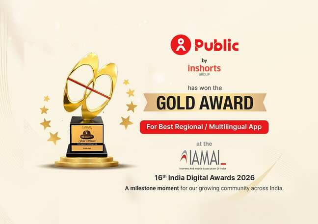 Public App wins Gold Medal for Best Multilingual/Regional App at IAMAI India Digital Awards 2026