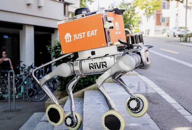 Amazon acquires RIVR to test doorstep delivery with stair-climbing robots 