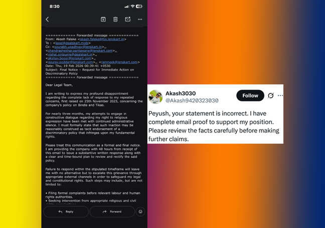 'Raised concerns about tilak ban policy since Nov 2025, was fired for it,' says Lenskart staffer