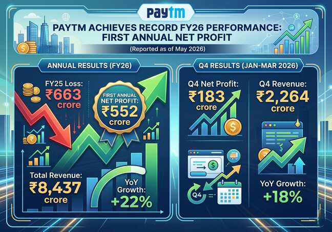Paytm reports 1st full-year profit, revenue rises 22% to ₹8,437 cr