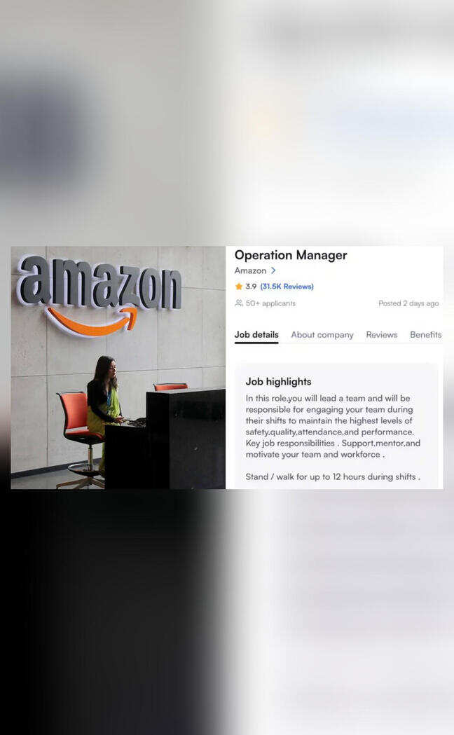 Amazon job opening in Hyd requires staff to stand for 12 hrs, criticised with 'donkey' remark