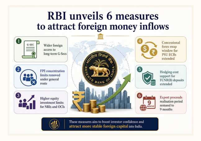 RBI unveils 6 measures to attract foreign money inflows into India