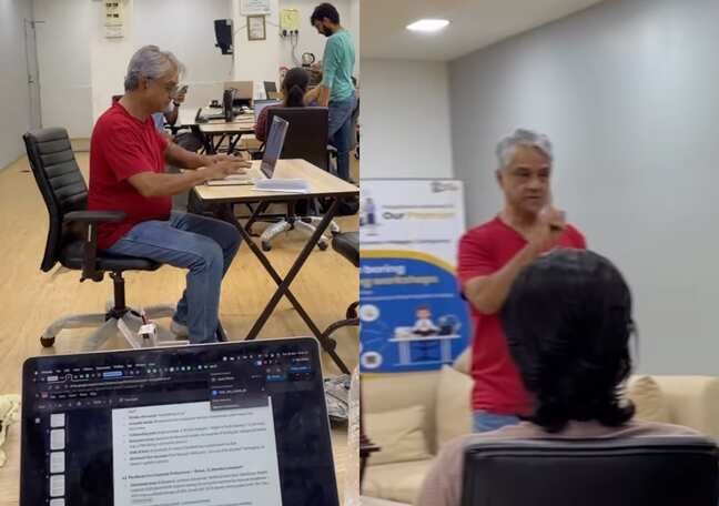 Mumbai startup founder shares 'best decision' video of his 64-year-old intern, sparks debate
