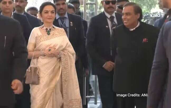 Ambanis attend wedding celebrations of Supriya Sule's daughter