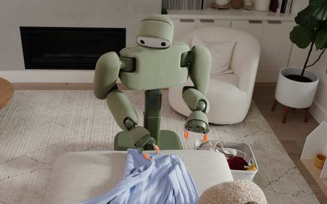Startup unveils robot that cleans homes, does laundry