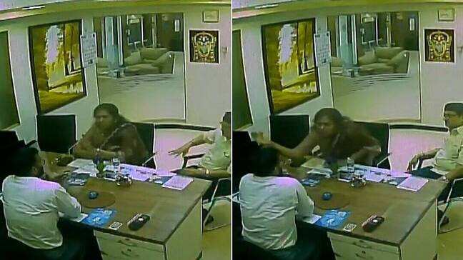 SBI manager urges ex-Union Minister's daughter to repair a lift, she slaps him instead