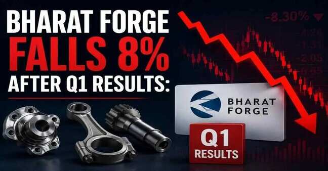 Bharat Forge stock falls 9% after Q1 results