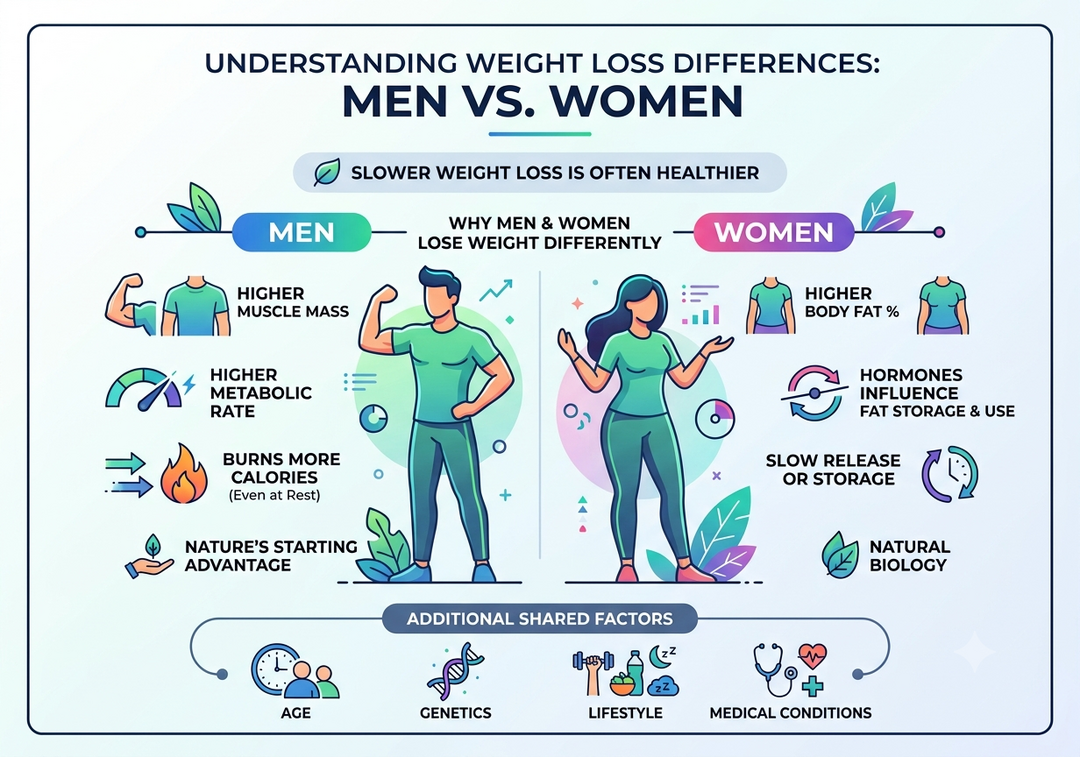 Why do men lose weight faster than women?