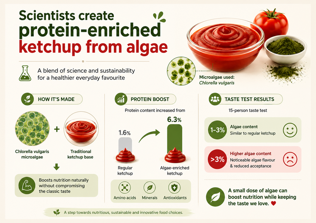 Scientists create protein-enriched ketchup from algae