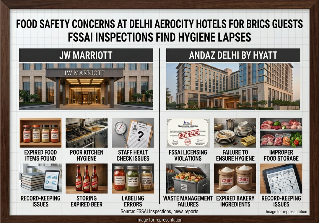 Cockroaches & flies found at Hyatt, Marriott hotels in Delhi where BRICS guests will stay