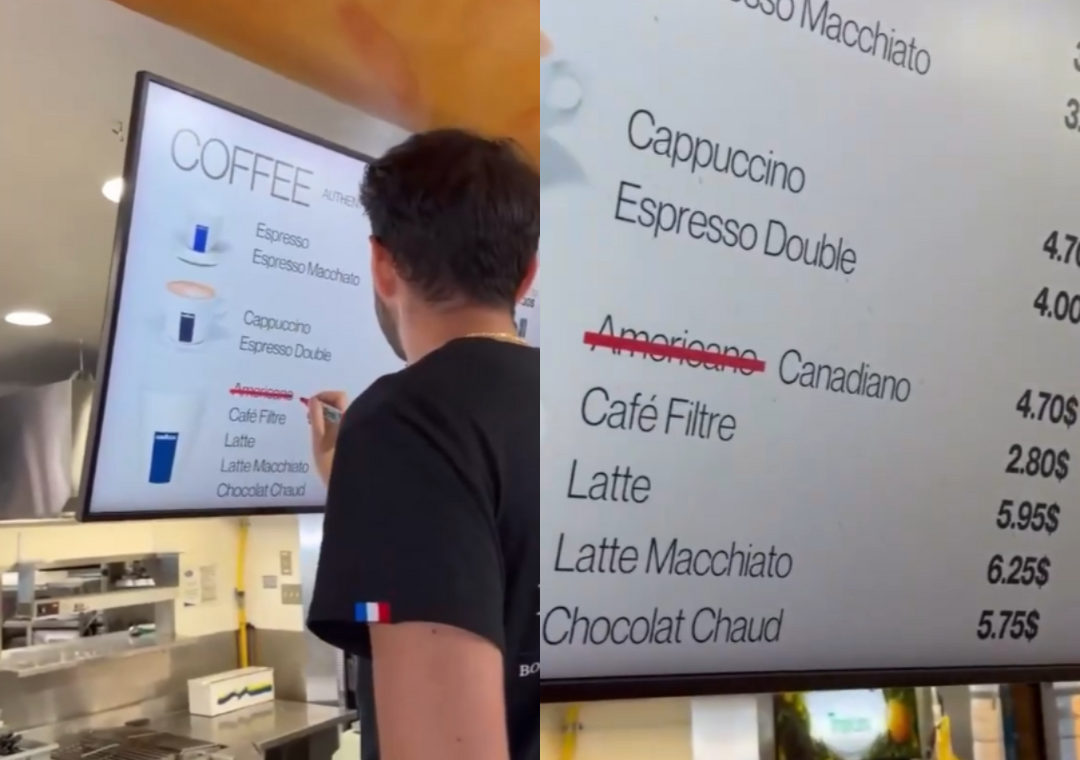 Coffees become 'Canadiano' amid trade war with US, video surfaces