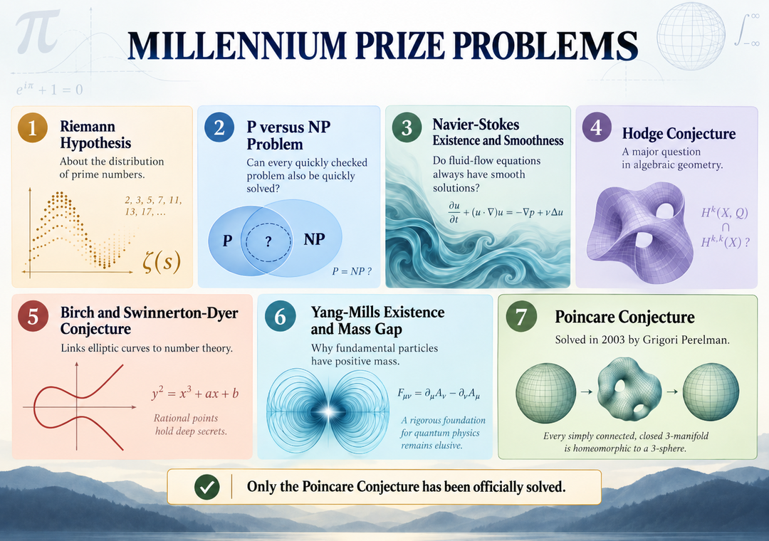 What are the Millennium Prize Problems worth $1 million each?