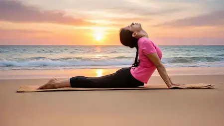 Upward facing dog pose boosts energy, posture, and spinal strength