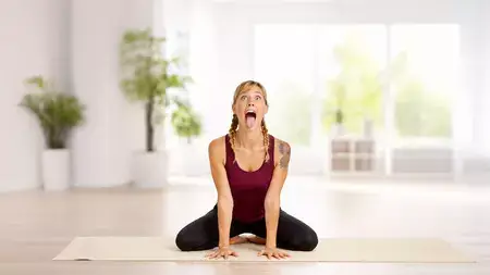 Simhagarjasana yoga posture helps to calm mind, strengthen body