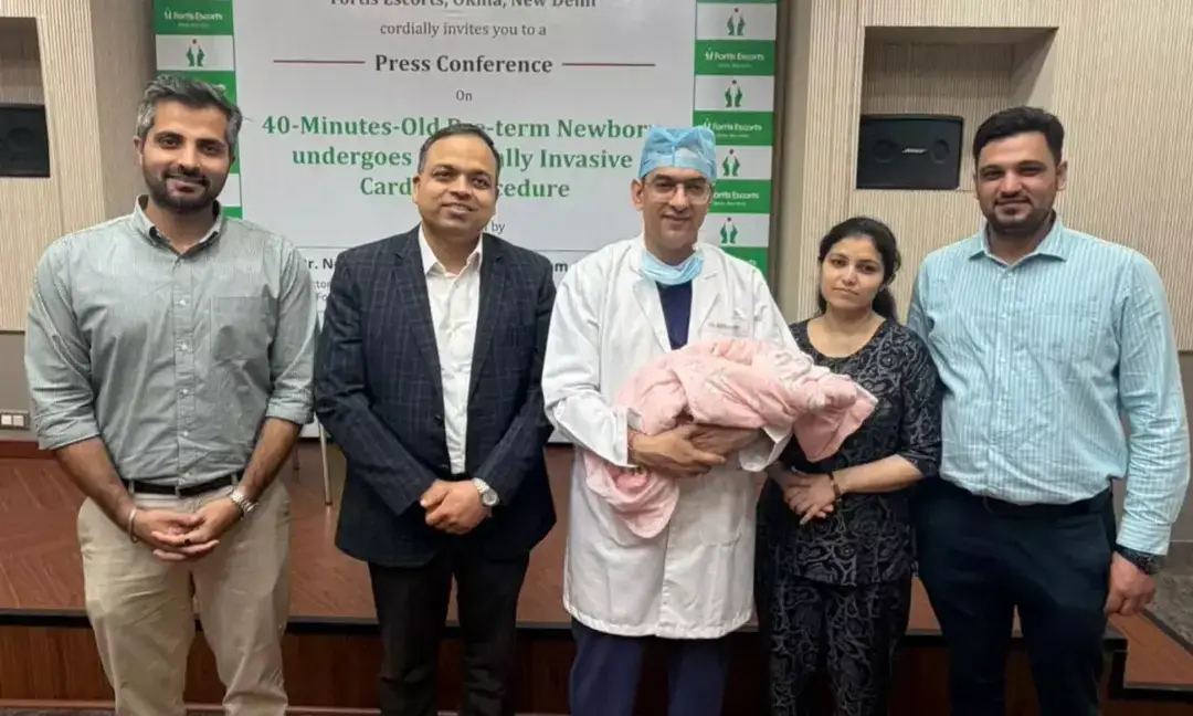 Preterm newborn undergoes heart procedure 40 minutes after birth