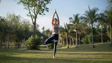 What are the benefits of yoga posture Vrikshasana?